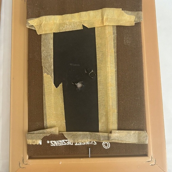 Vtg Crewel Embroidery Native American Southwest Framed Complete Set Of 4 - Picture 6 of 7